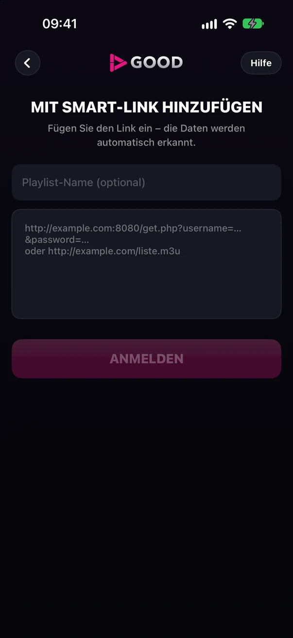Bildschirm Mit Smart-Link hinzufügen
